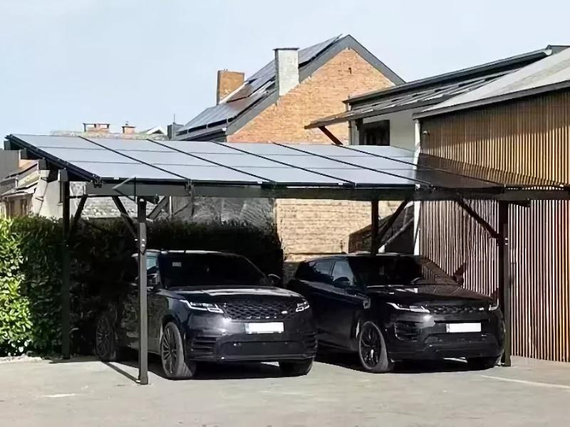 steel solar structure parking shed